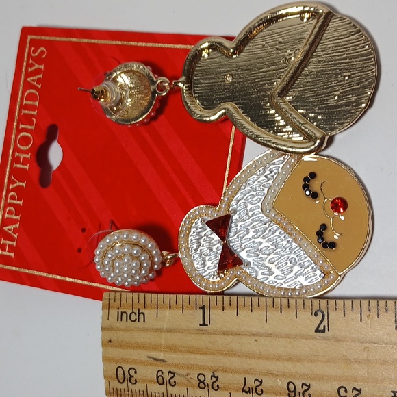 Happy Holiday's Mrs Claus Woman Earrings - Picture 3 of 6